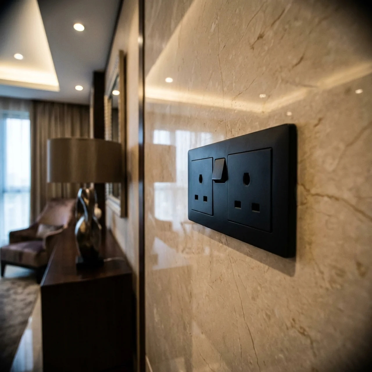 Wall switches and buttons installed neatly by RumahPro Malaysia certified electrician