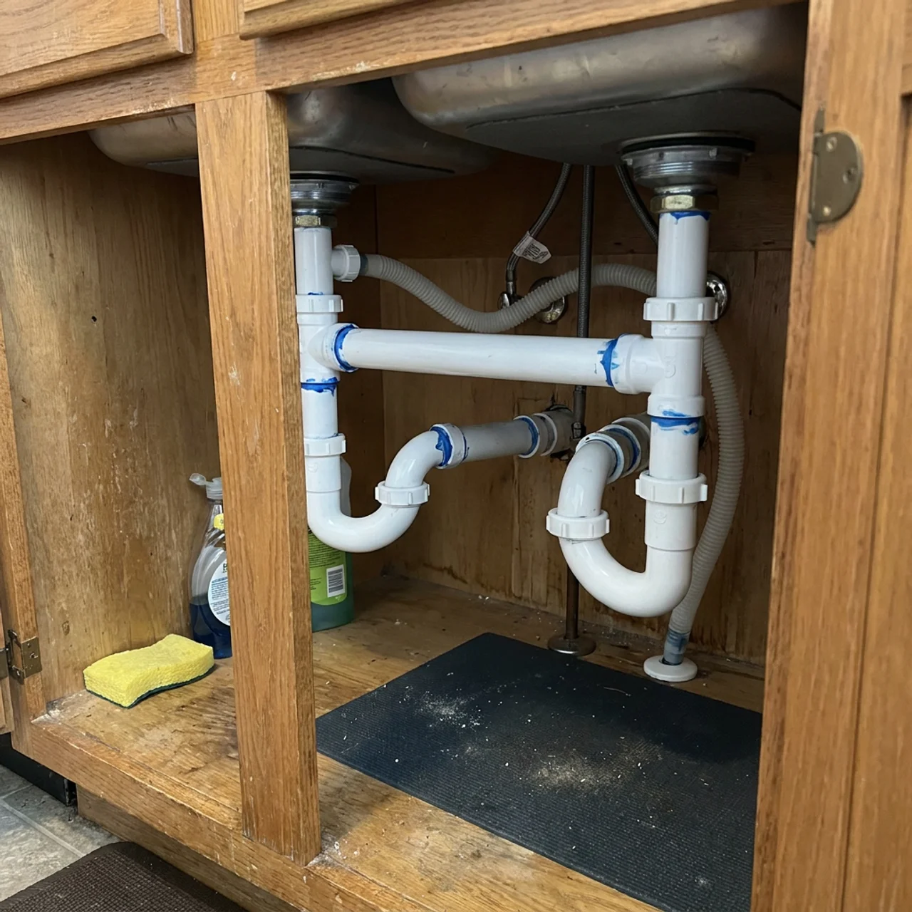 Kitchen sink installation and pipe work completed by RumahPro Johor Bahru